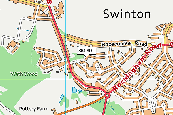 S64 8DT map - OS VectorMap District (Ordnance Survey)