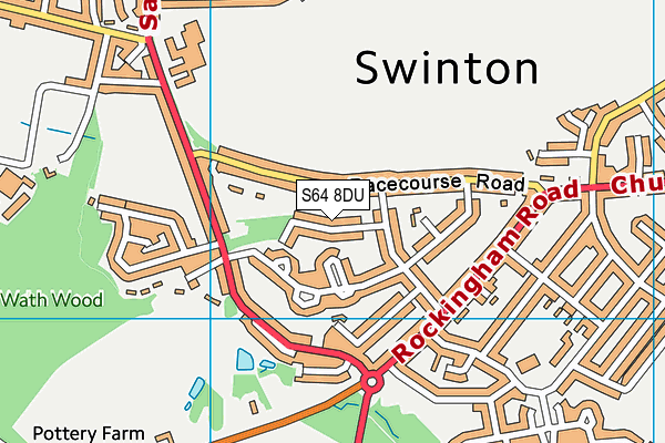 S64 8DU map - OS VectorMap District (Ordnance Survey)