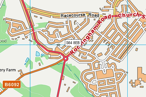 S64 8EB map - OS VectorMap District (Ordnance Survey)