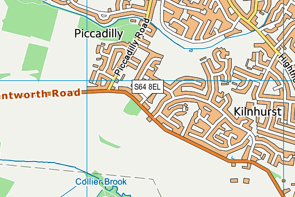 S64 8EL map - OS VectorMap District (Ordnance Survey)