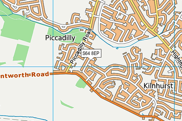 S64 8EP map - OS VectorMap District (Ordnance Survey)