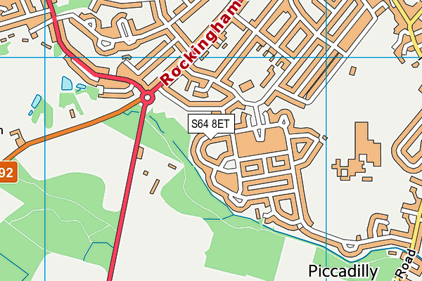 S64 8ET map - OS VectorMap District (Ordnance Survey)