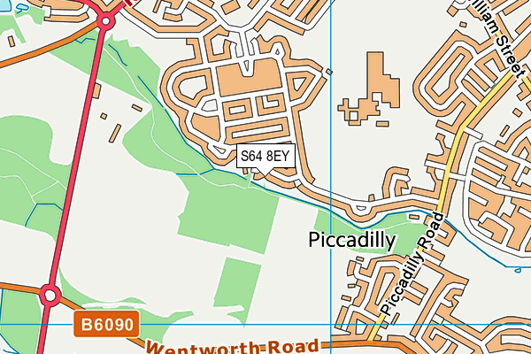 S64 8EY map - OS VectorMap District (Ordnance Survey)