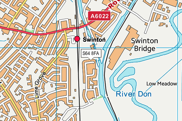 S64 8FA map - OS VectorMap District (Ordnance Survey)