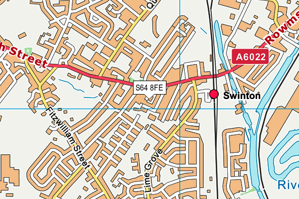 S64 8FE map - OS VectorMap District (Ordnance Survey)