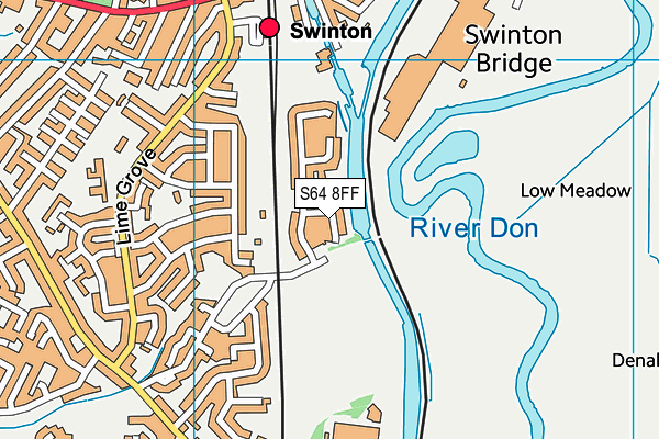 S64 8FF map - OS VectorMap District (Ordnance Survey)