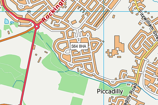 S64 8HA map - OS VectorMap District (Ordnance Survey)