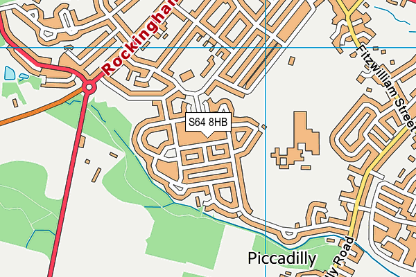 S64 8HB map - OS VectorMap District (Ordnance Survey)