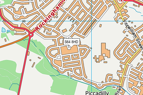 S64 8HD map - OS VectorMap District (Ordnance Survey)