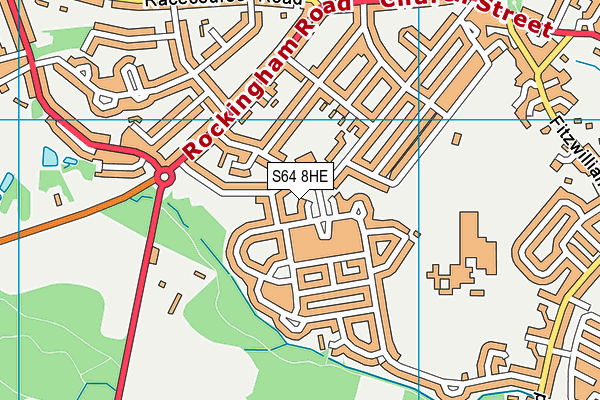 S64 8HE map - OS VectorMap District (Ordnance Survey)