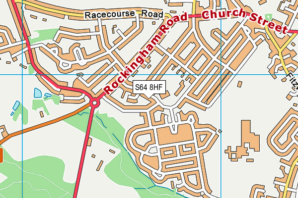 Swinton Fitzwilliam Primary School map (S64 8HF) - OS VectorMap District (Ordnance Survey)
