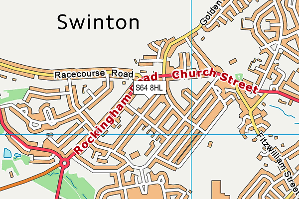 S64 8HL map - OS VectorMap District (Ordnance Survey)