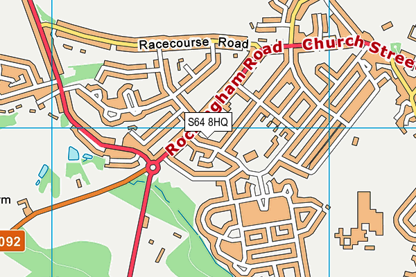 S64 8HQ map - OS VectorMap District (Ordnance Survey)