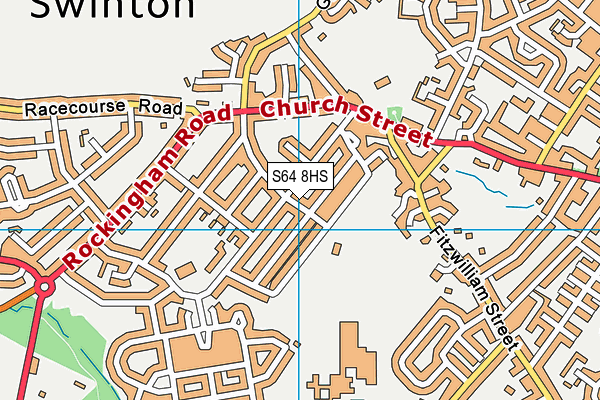 S64 8HS map - OS VectorMap District (Ordnance Survey)