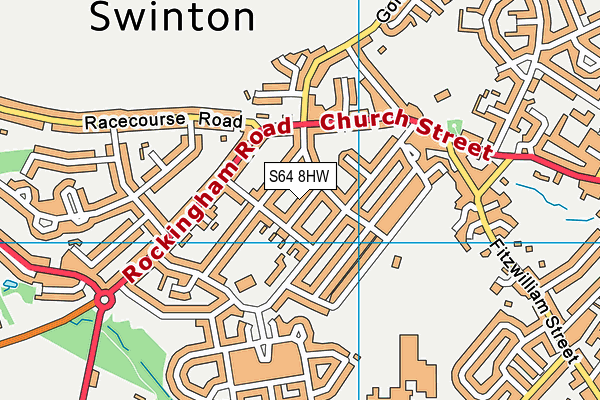 S64 8HW map - OS VectorMap District (Ordnance Survey)