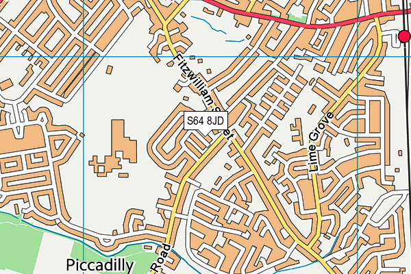 S64 8JD map - OS VectorMap District (Ordnance Survey)