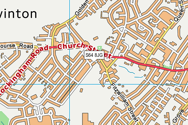 S64 8JG map - OS VectorMap District (Ordnance Survey)