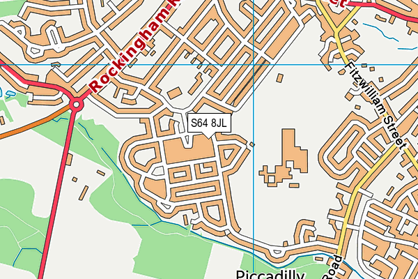 S64 8JL map - OS VectorMap District (Ordnance Survey)