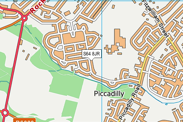 S64 8JR map - OS VectorMap District (Ordnance Survey)