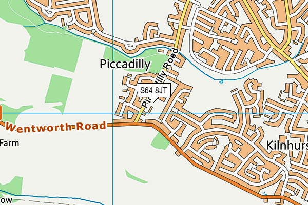 S64 8JT map - OS VectorMap District (Ordnance Survey)