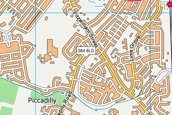 S64 8LG map - OS VectorMap District (Ordnance Survey)