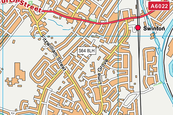 S64 8LH map - OS VectorMap District (Ordnance Survey)
