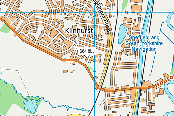 S64 8LJ map - OS VectorMap District (Ordnance Survey)