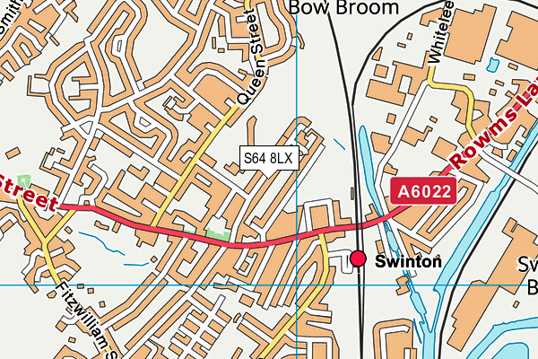 S64 8LX map - OS VectorMap District (Ordnance Survey)