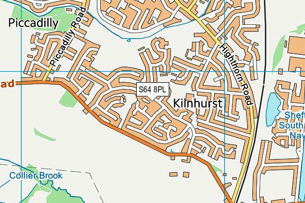 S64 8PL map - OS VectorMap District (Ordnance Survey)