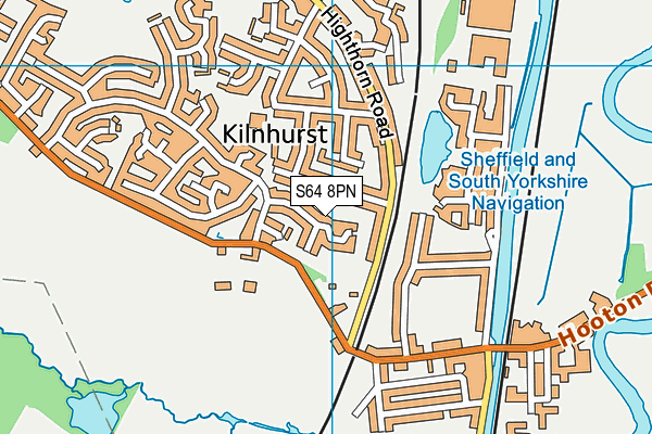 S64 8PN map - OS VectorMap District (Ordnance Survey)