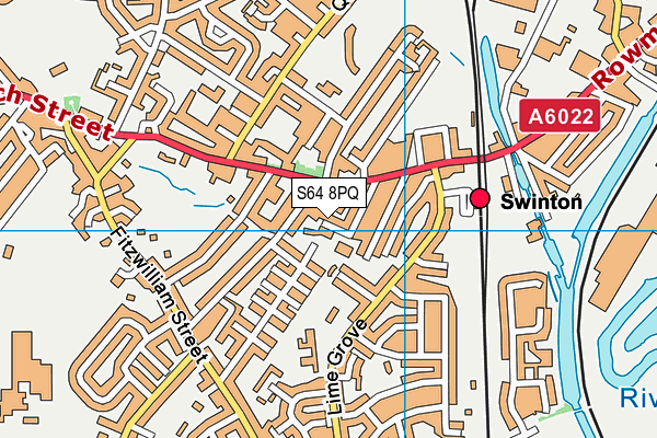 S64 8PQ map - OS VectorMap District (Ordnance Survey)