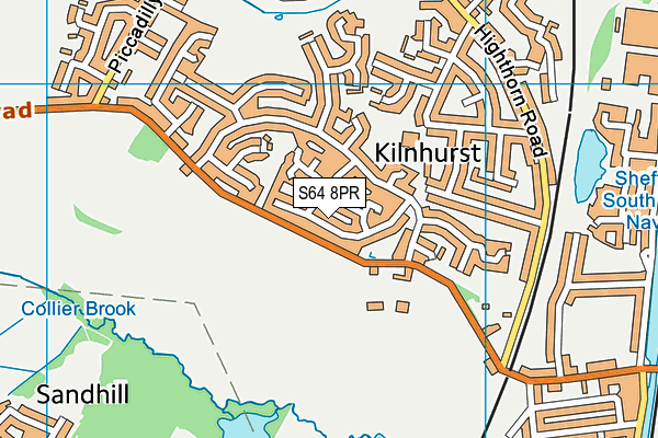 S64 8PR map - OS VectorMap District (Ordnance Survey)