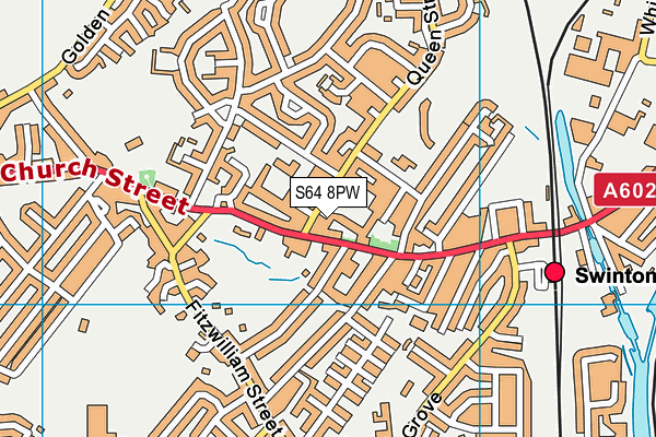 S64 8PW map - OS VectorMap District (Ordnance Survey)