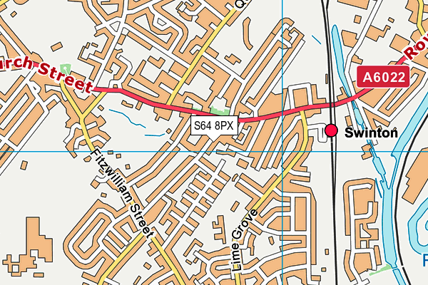 S64 8PX map - OS VectorMap District (Ordnance Survey)