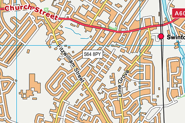 S64 8PY map - OS VectorMap District (Ordnance Survey)