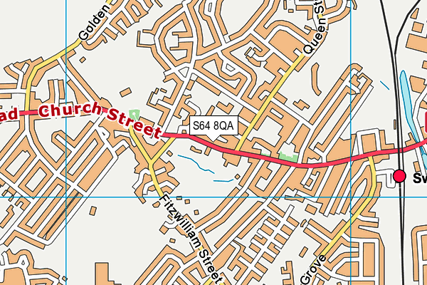 S64 8QA map - OS VectorMap District (Ordnance Survey)