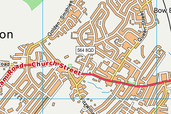 S64 8QD map - OS VectorMap District (Ordnance Survey)