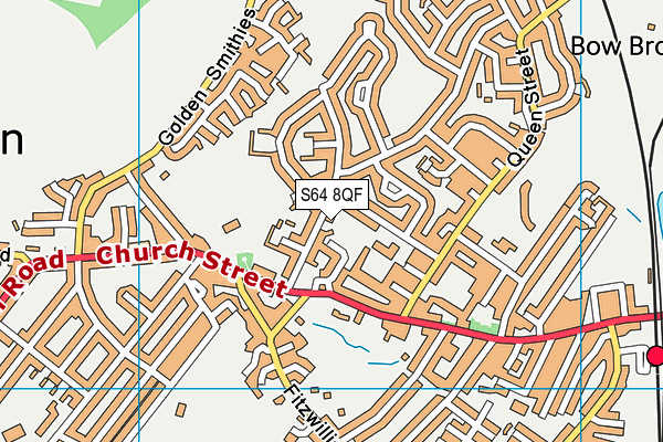 S64 8QF map - OS VectorMap District (Ordnance Survey)