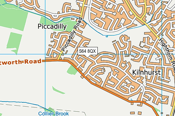 S64 8QX map - OS VectorMap District (Ordnance Survey)