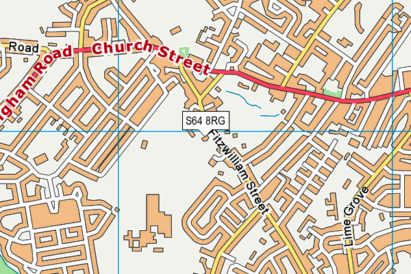 S64 8RG map - OS VectorMap District (Ordnance Survey)