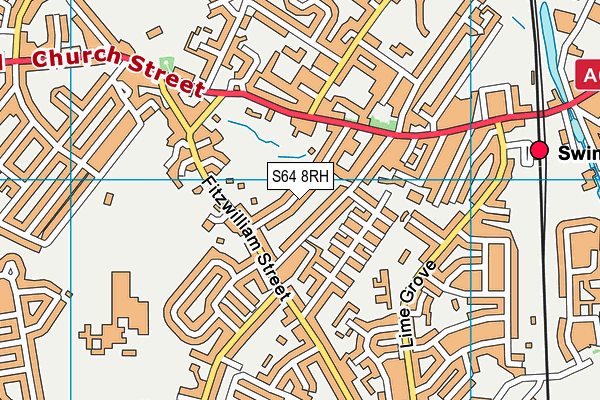 S64 8RH map - OS VectorMap District (Ordnance Survey)