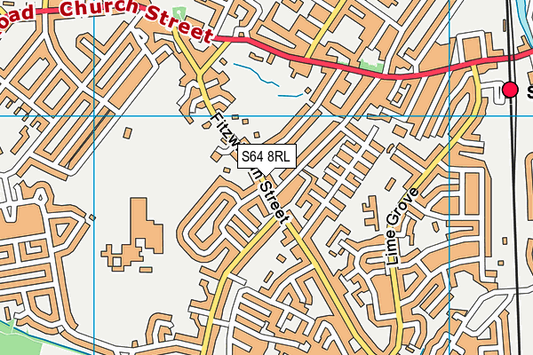 S64 8RL map - OS VectorMap District (Ordnance Survey)