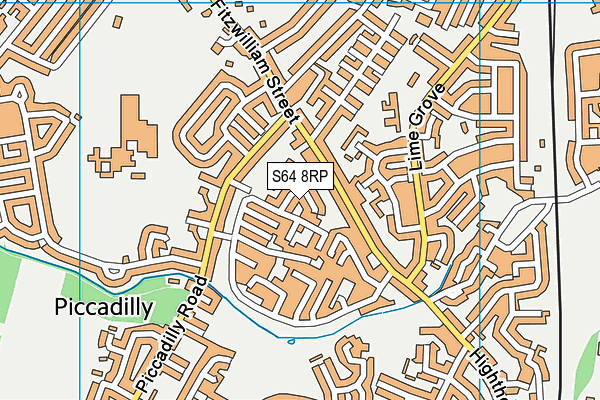 S64 8RP map - OS VectorMap District (Ordnance Survey)