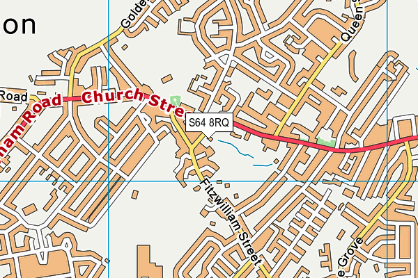 S64 8RQ map - OS VectorMap District (Ordnance Survey)