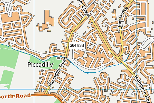 S64 8SB map - OS VectorMap District (Ordnance Survey)