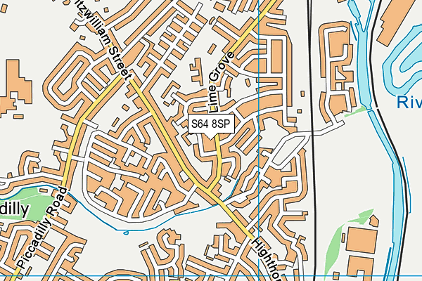 S64 8SP map - OS VectorMap District (Ordnance Survey)