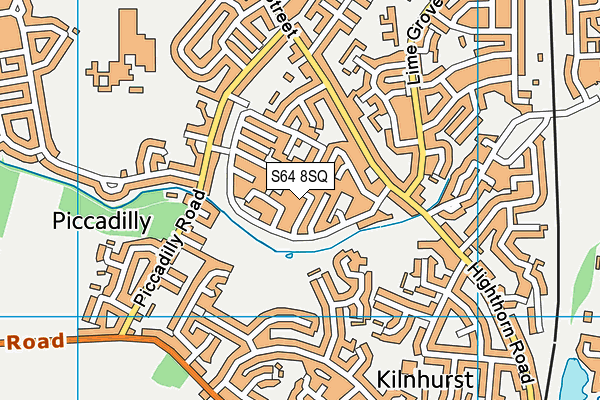 S64 8SQ map - OS VectorMap District (Ordnance Survey)