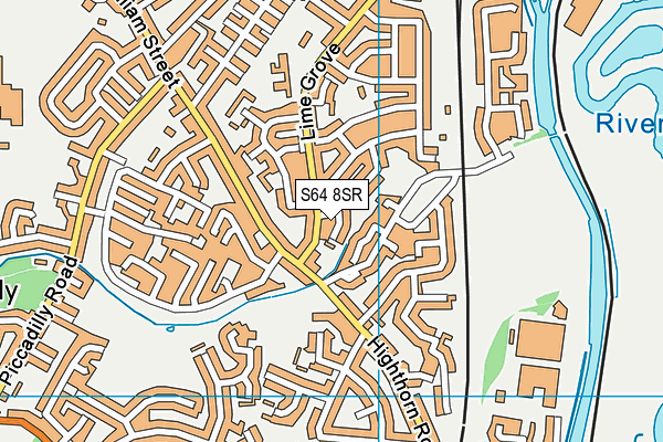 S64 8SR map - OS VectorMap District (Ordnance Survey)