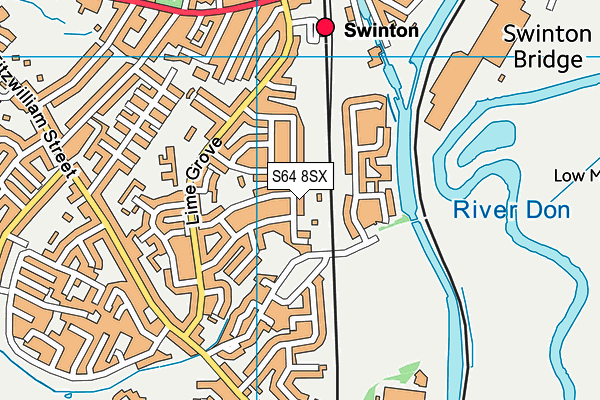 S64 8SX map - OS VectorMap District (Ordnance Survey)