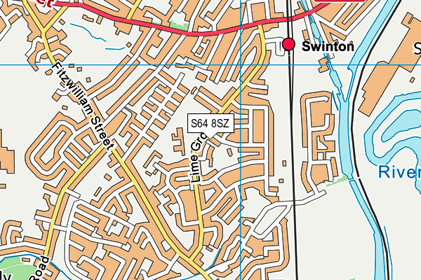 S64 8SZ map - OS VectorMap District (Ordnance Survey)